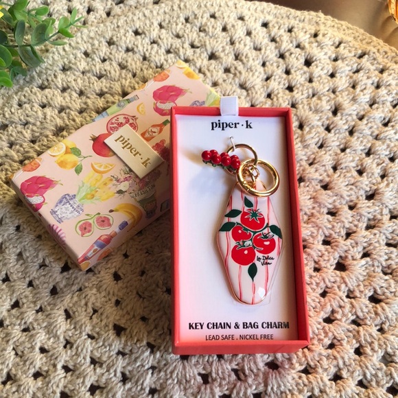 Piper K Accessories - Piper K TOMATO Key Chain & Bag Charm